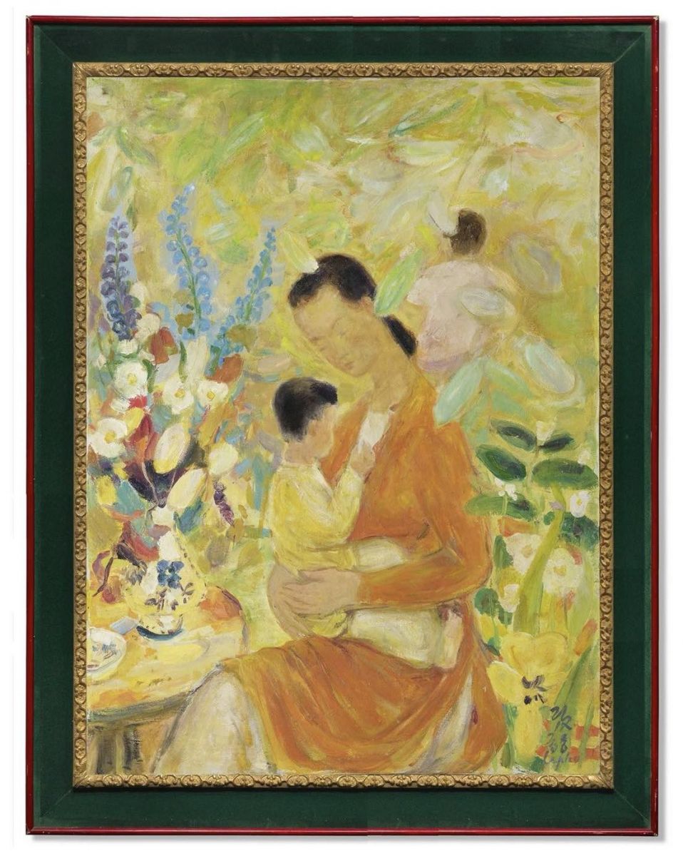 LÊ PHỔ “MẸ VÀ EM BÉ” CHỮ TÌNH TRONG TRANH