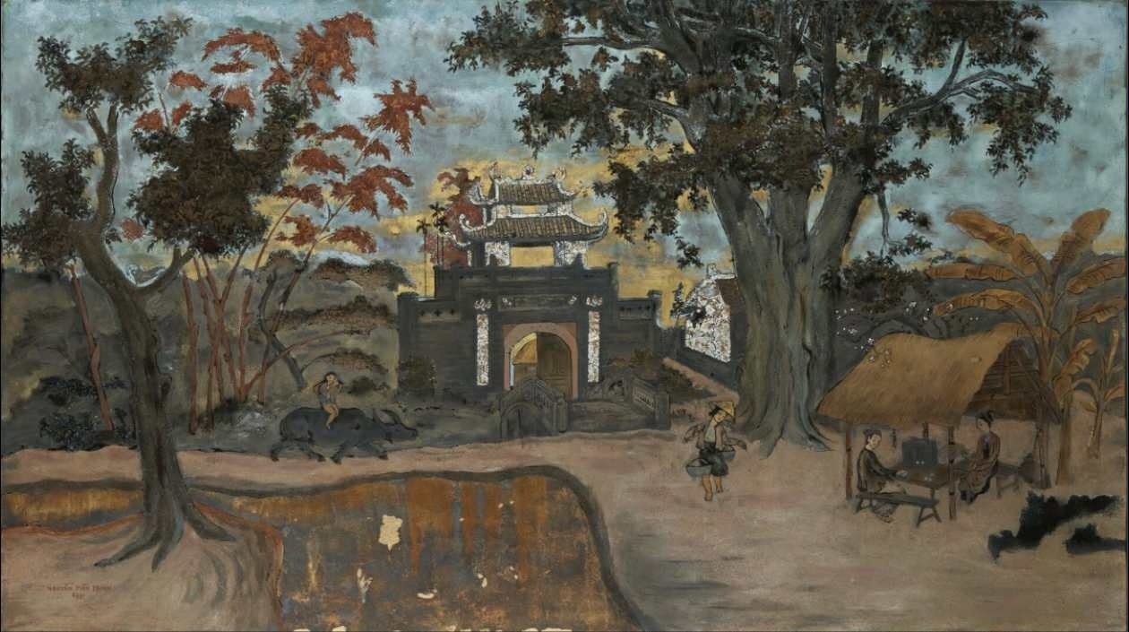 NGUYỄN TIẾN TRINH (1915–1993) – “NGƯỜI CHĂN TRÂU VÀ CÔ GÁNH NƯỚC BÊN CHÙA” NGUYỄN TIẾN TRINH (1915–1993) – “NGƯỜI CHĂN TRÂU VÀ CÔ GÁNH NƯỚC BÊN CHÙA”