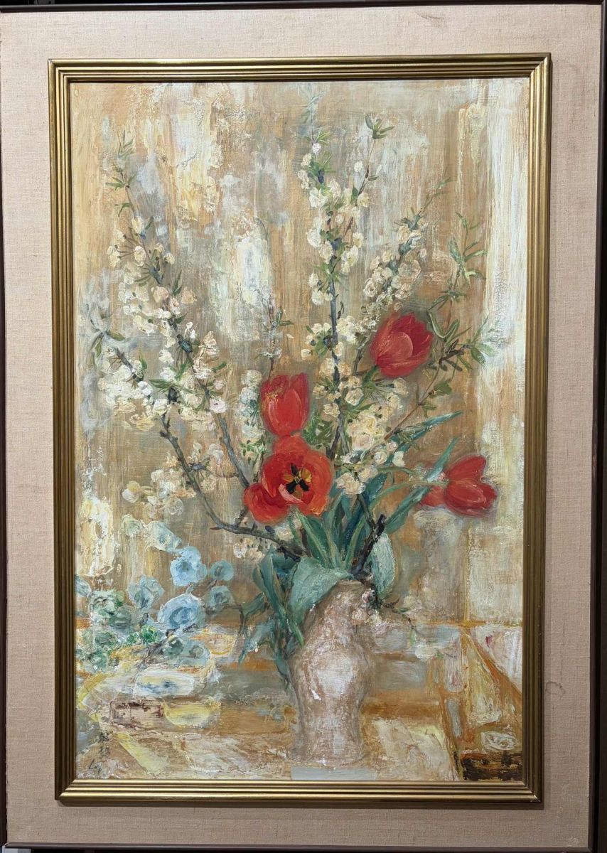 TULIP ĐỎ LÊ PHỔ – TÁC PHẨM TĨNH VẬT HIẾM GẶP, TINH TẾ VÀ NỔI BẬT